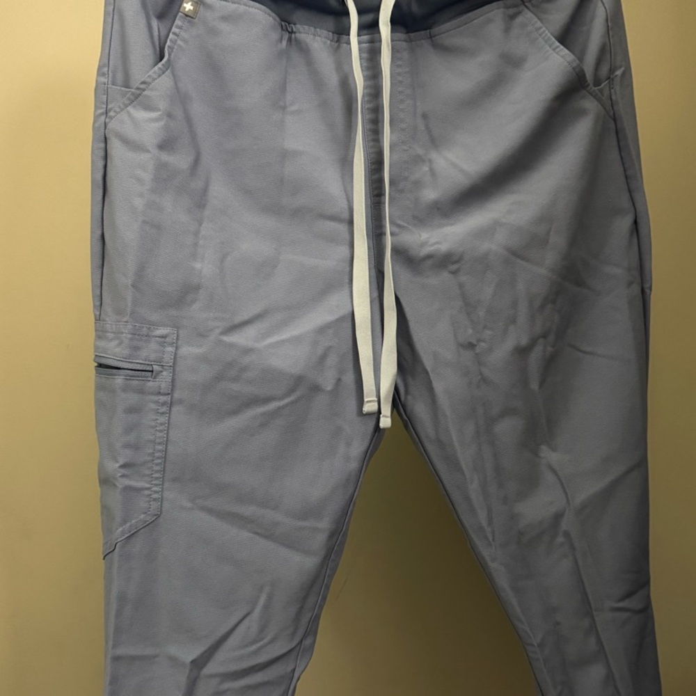 Figs Blue Joggers with Relaxed Fit and Drawstring Waist